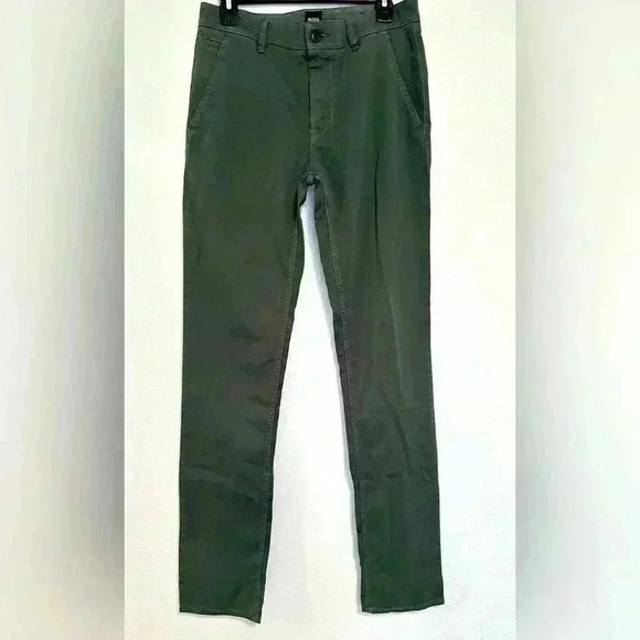 128. Hugo Boss Delaware Slim-Fit Stretch-Denim Jeans Green Size 29-34 - Picture 1 of 8